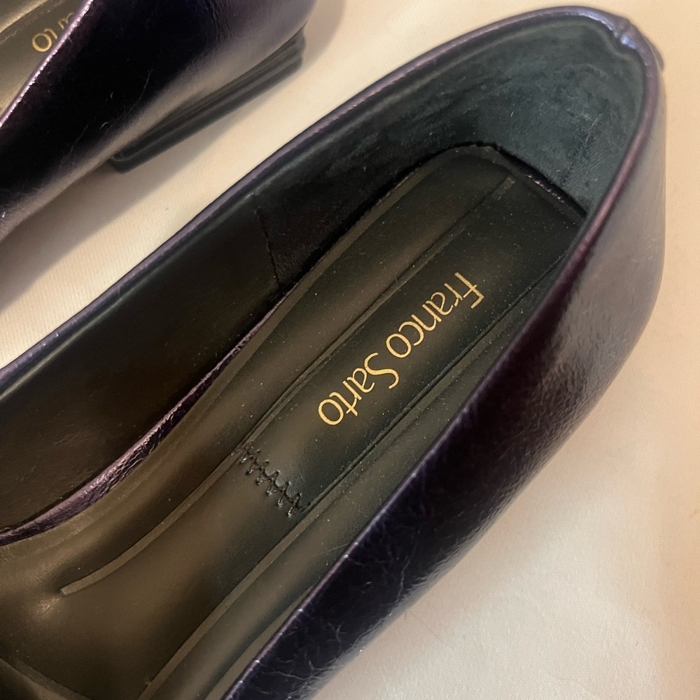 Franco Sarto Purple and Gold Flats with Chain Detail - Picture 11 of 14